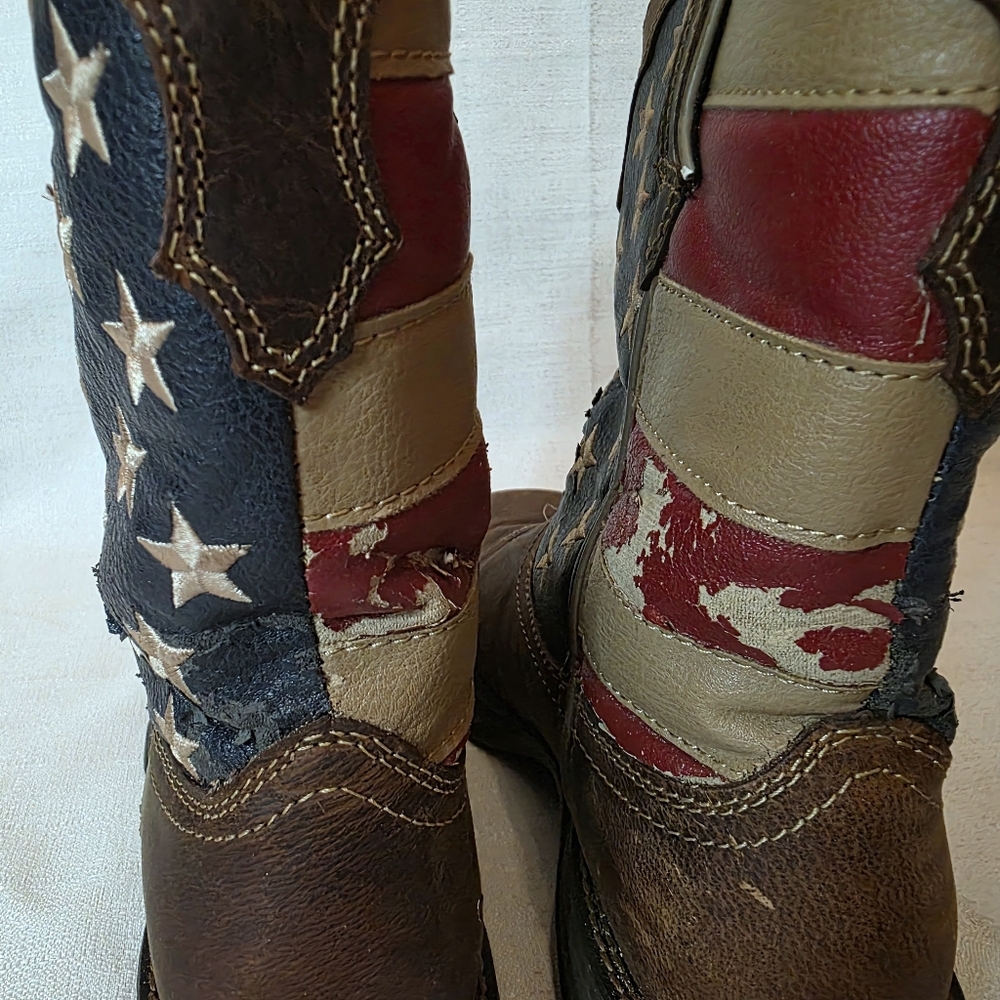 Durango 10" Lady Rebel American Flag Patriotic Western Cowgirl Boots Size 7.5 - Picture 3 of 11